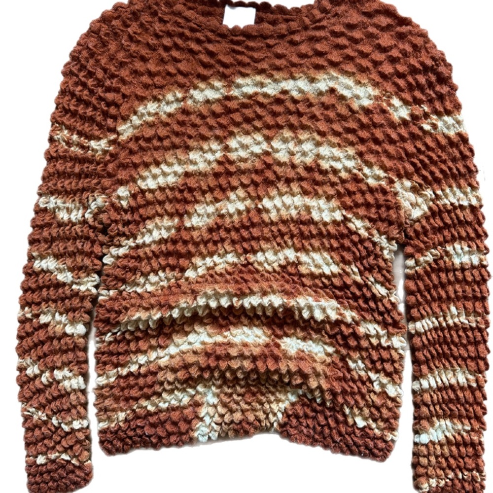 Vintage y2k Girl Identity Orange Popcorn Top